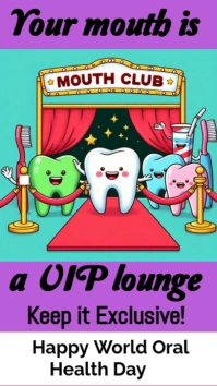 Dental poster Tampilan Digital (9:16) template