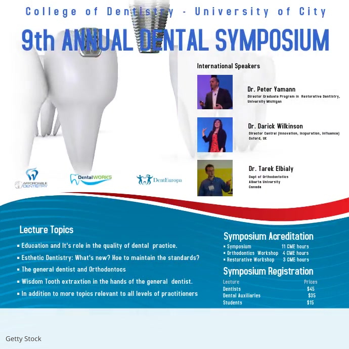Dental Symposium Video Template PosterMyWall