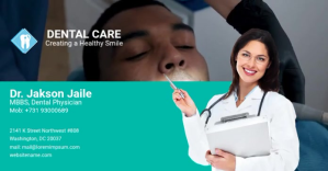 Turquoise Dental Care Promotion auf Facebook geteiltes Bild Template