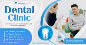 Dentist Facebook Ad Banner Facebook-annonce template