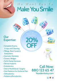20 190 Dentist Flyer Customizable Design Templates Postermywall