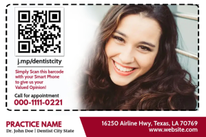 สีขาว Dentist QR Etiket Template