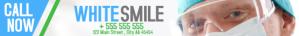 Dentist White Smile leaderboard design Førertavle template