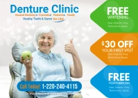 Denture Care Postcard template