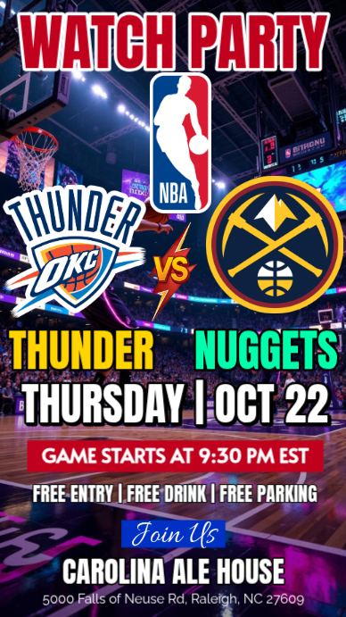 Nba Watch Party Facebook Story Template | PosterMyWall