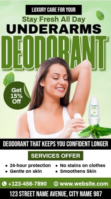 Deodorant Ads Template | PosterMyWall