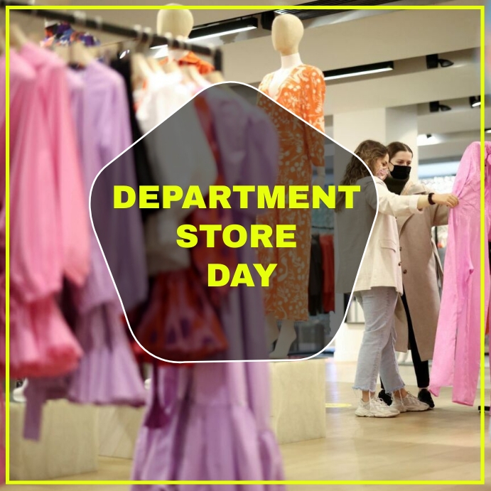 Department Store Day, Idea for Poster, Banner, Flyer or Postcard, Date ...