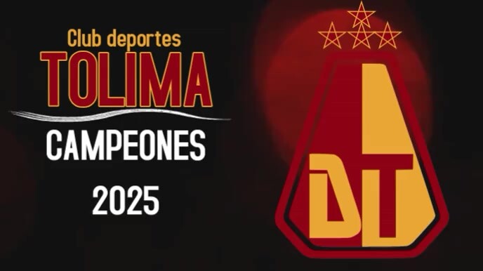Deportes Tolima campeón banner Ekran reklamowy (16:9) template