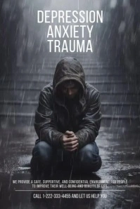 Depression Anxiety Video Poster Template