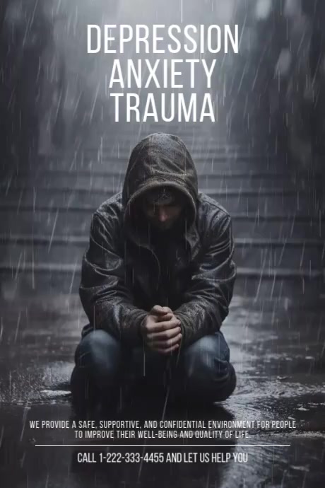 Copy of Depression Anxiety Video Poster | PosterMyWall