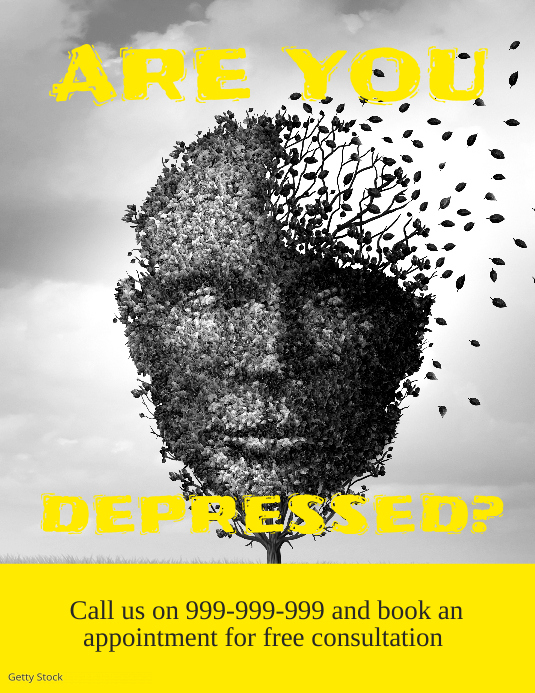 Depression Template | PosterMyWall