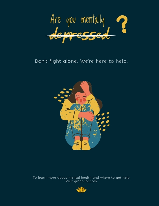 Depression Template | PosterMyWall