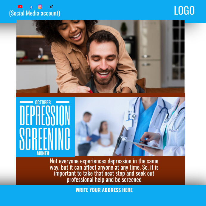 depression screening month Template | PosterMyWall