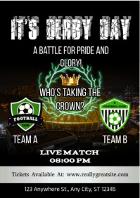 DERBY DAY FOOTBALL A3 template