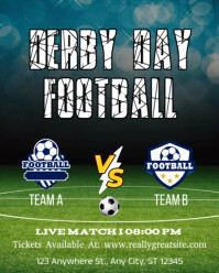 Derby Day Football Instagram Portrait template