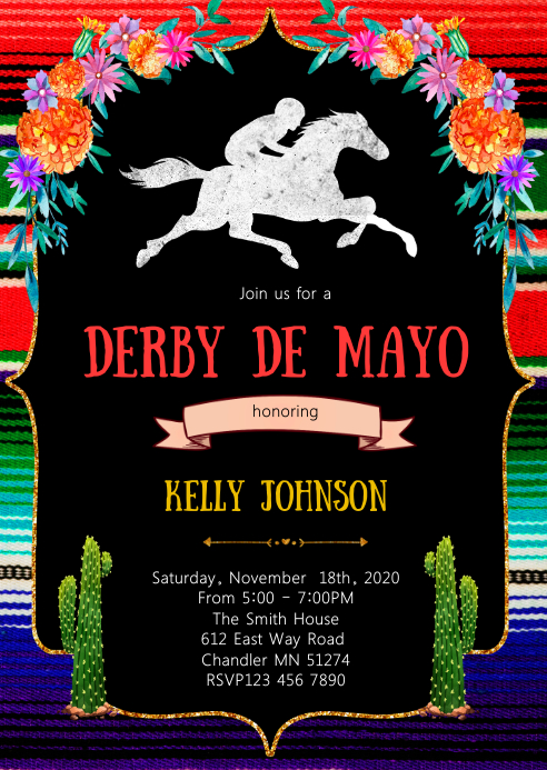 Copy of Derby de mayo theme invitation | PosterMyWall