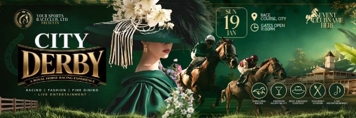 Derby Horse Racing Event Banner Template | PosterMyWall