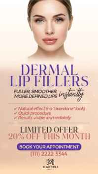 Dermal Lip Fillers Instagram Reel Video template