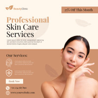 Dermatology Skin Care Services Poster Flyer Instagram-bericht template