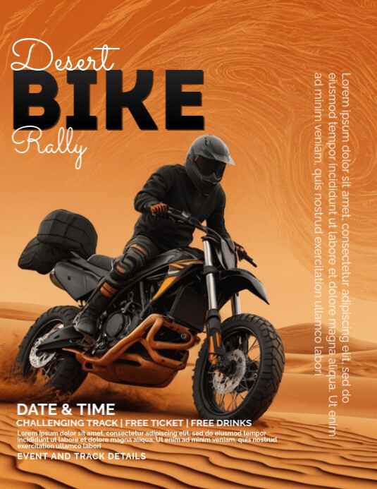 Black Biker Rally Flyers Template | PosterMyWall
