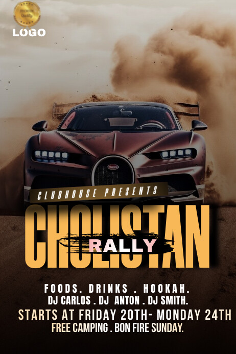 Plantilla de desert rally posters | PosterMyWall