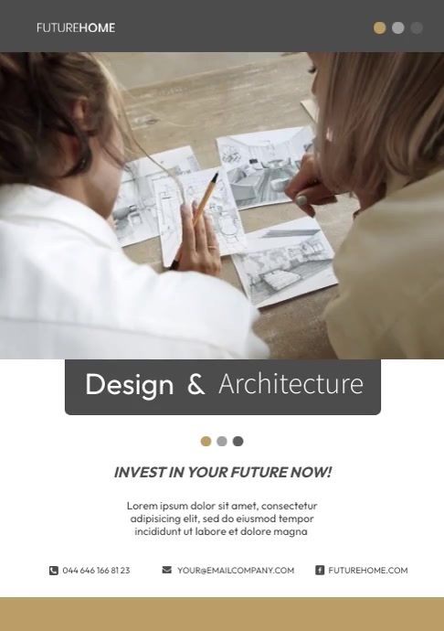 Design & Architecture Flyer Video Ads A4 template