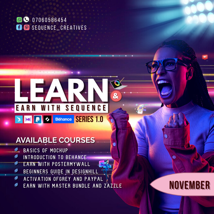 Design course flyer Template PosterMyWall