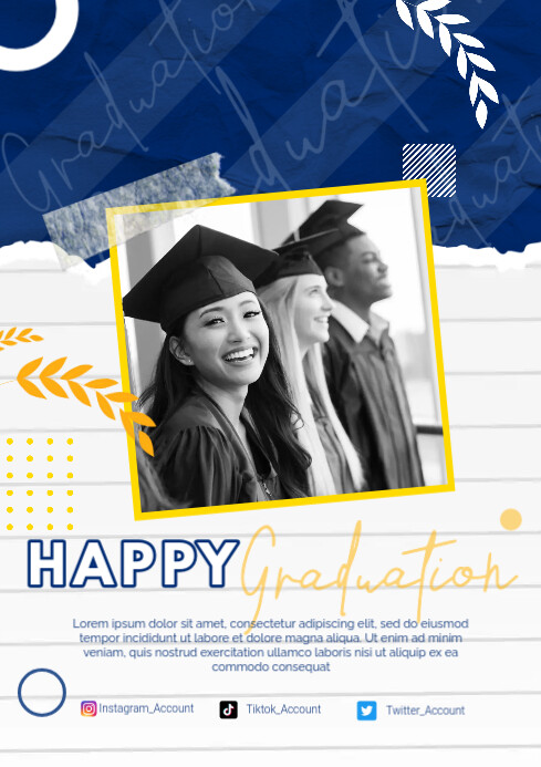 design graduation A4 template | PosterMyWall