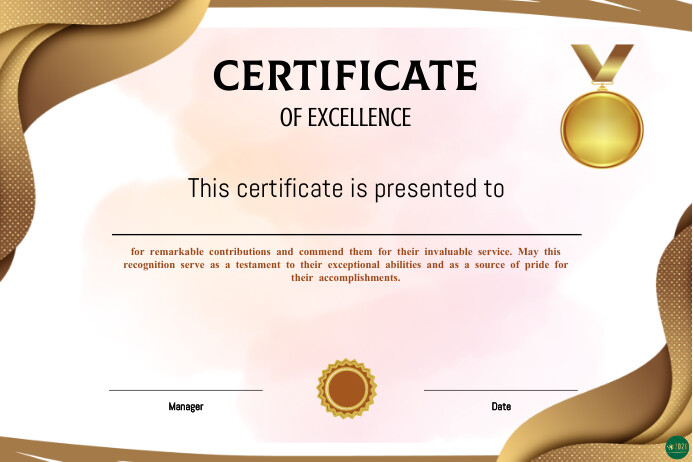 Design Style Certificate of Excellence Templa Poster template