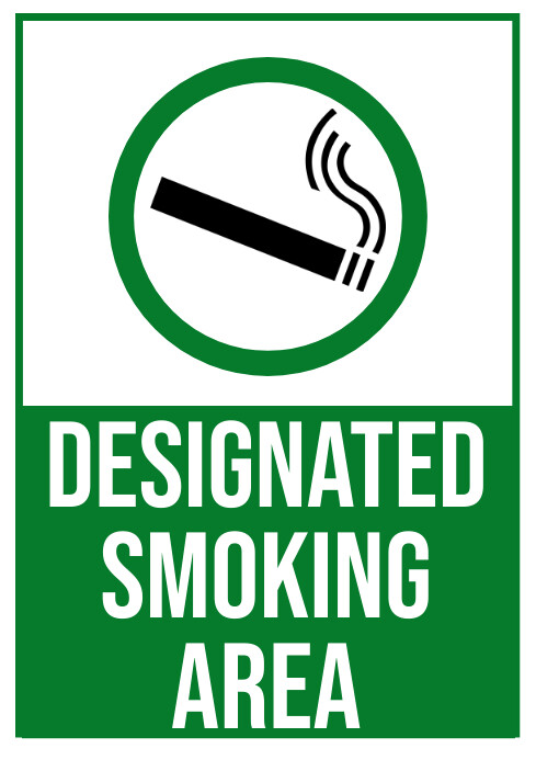 Szablon Designated smoking area sign | PosterMyWall