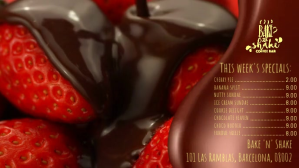 红色 Cafe Specials Facebook Cover Video Template