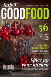 Brown Dessert Food Magazine Coverv