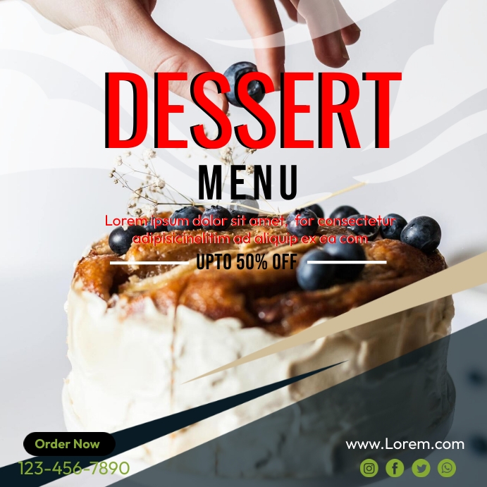 Plantilla de Dessert Menu | PosterMyWall