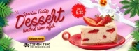 Dessert Menu for Valentines Facebook Cover Photo template