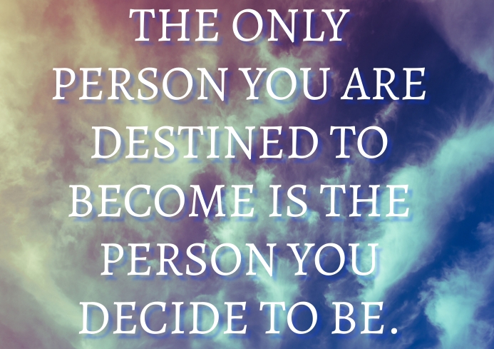 DESTINED AND DECIDE QUOTE TEMPLATE | PosterMyWall