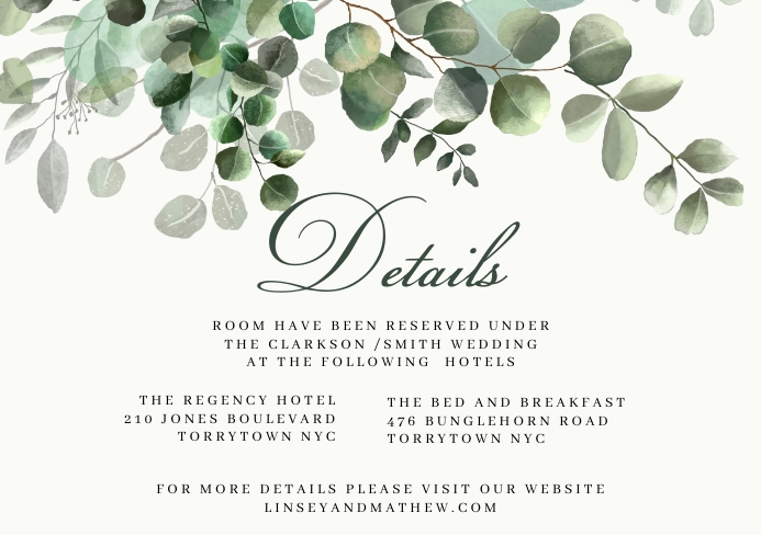 Details Wedding Invitation Template | PosterMyWall