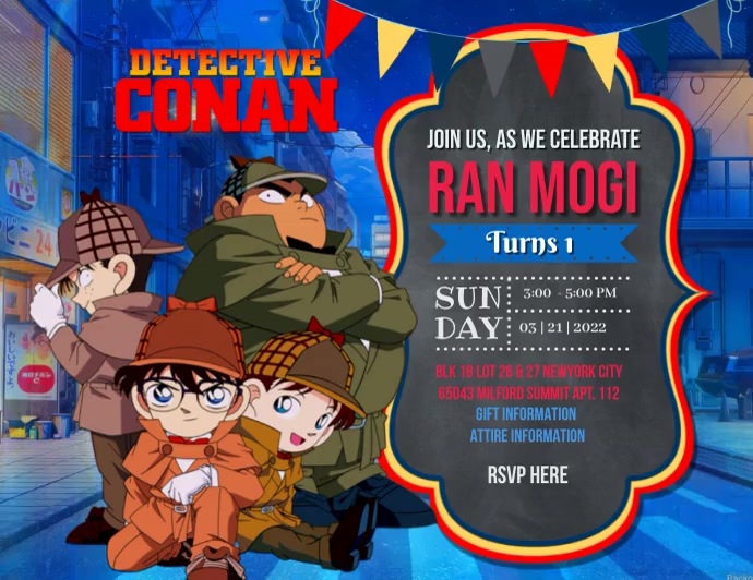 Detective Conan Flyer (US Letter) template