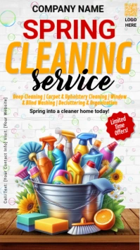 Cleaning service,spring cleaning,washing,event Instagram-Story template