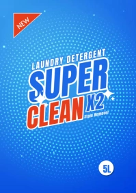 detergent label design A5 template