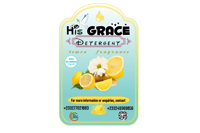 Detergent label Etykieta template