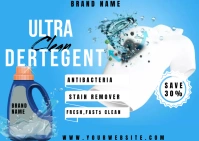 Detergent poster design Poskaart template