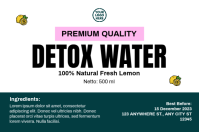 Detox Water Label 标签 template