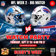 Nero NFL Watch Party Pos Instagram Template