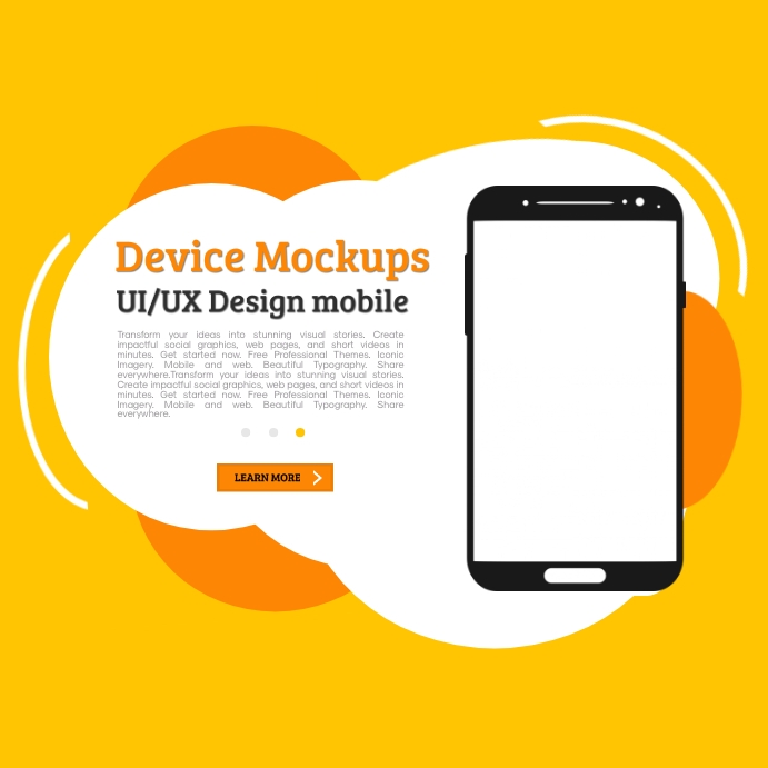 Device Mockups UI/UX Design mobile Template | PosterMyWall