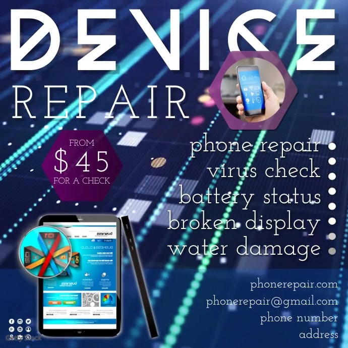 Device Repair Template | PosterMyWall
