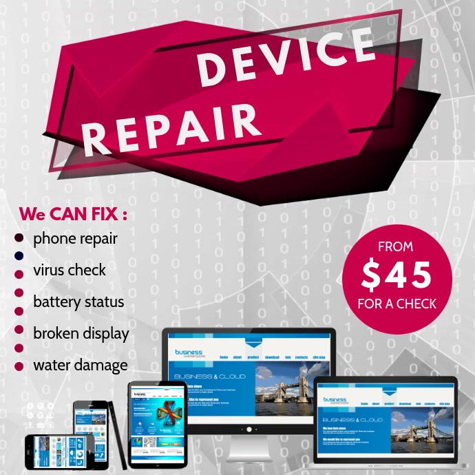 Device Repair Template | PosterMyWall