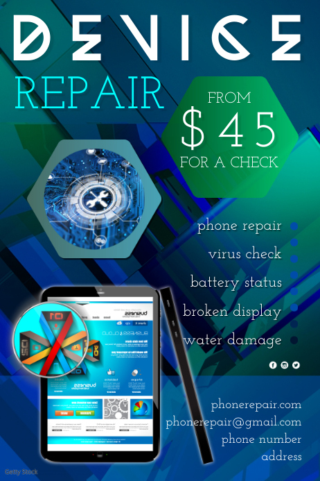 Device Repair Flyer Template | PosterMyWall