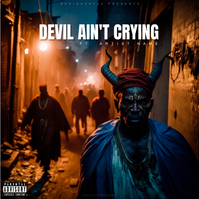 Crying Devil devil aint crying-Devil Album Cover Design mi Template | PosterMyWall