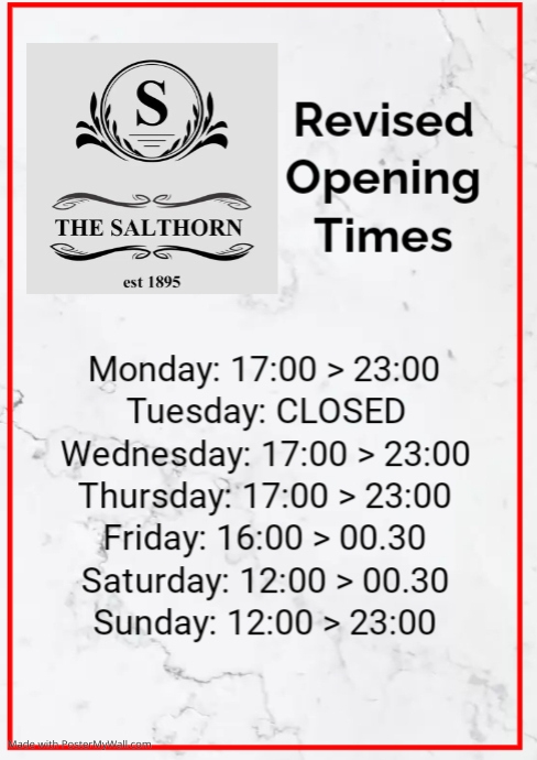 Copy of Opening times | PosterMyWall