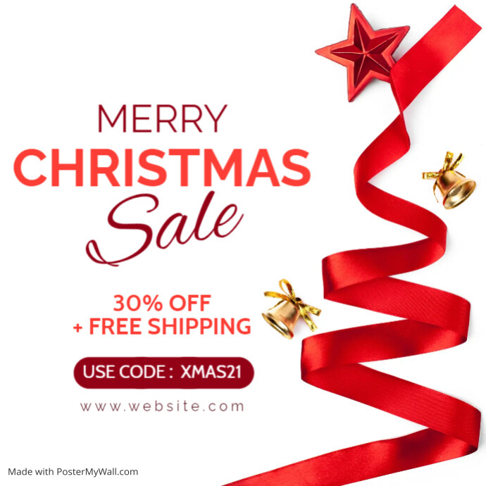 merry christmas instagram post banner adverti